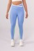 Calça Legging com Cós Transpassado e Vivo (Azul Claro / Off-White / Verde Claro) | Ref: K3846-B