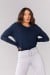Blusa com Regulagem na Barra (Azul Marinho) | Ref: K4168-B