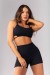 Top com Alças Duplas e Tira na Base (Preto) | Ref: K4148-B