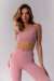 Calça Legging com Bolsos e Chapado Cruzado na Cintura (Rosa) | Ref: K4149-D