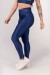 Calça Legging com Vivo no Cós Transpassado (Azul Marinho / Lilás) | Ref: K4242-A