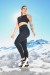 Calça Legging com Recortes e Emborrachado (Preto) | Ref: K4266-B