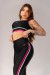 Calça Legging com Chapados Duplos (Preto / Rosa Pink / Menta) | Ref: K4193-B