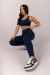 Calça Legging sem Gancho com Vira (Azul Marinho / Verde) | Ref: K4299-C
