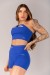 Short com Abertura no Cós (Azul) | Ref: K4085-B