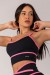 Top com Alças Reguláveis e Chapado (Preto / Rosa Chiclete) | Ref: K4295-A