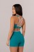 Top com Tiras Entrelaçadas (Jade / Branco) | Ref: K4298-B