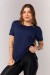 Blusa com Dobra na Manga (Azul Marinho) | Ref: K4346-B