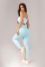 Calça Legging com Cobertura no Cós e na Vira (Azul Bebê) | Ref: K4321-A