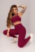 Calça Legging com Recortes Costas (Açaí) | Ref: K4343-B