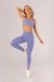 Calça Legging com Cós em V e Recortes (Azul Periwinkle) | Ref: K4081-E
