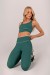 Calça Legging com Vivo no Cós (Verde Esmeralda / Branco) | Ref: K4368-B