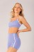 Short com Chapados (Azul Periwinkle / Branco) | Ref: K4356-B