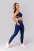 Calça Legging com Mix de Tecidos e Bolsos (Azul Marinho) | Ref: K4404-A