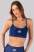 Top com Mix de Tecidos e Detalhe no Cós (Azul Marinho) | Ref: K4403-A
