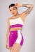 Short com Faixa e Vivo (Roxo / Off-White / Laranja Claro) | Ref: K4188-B