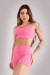 Short com Cobertura nos Recortes (Rosa Chiclete) | Ref: K4417-A