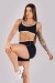 Short com Vivo e Viés Contrastante (Preto / Off-White) | Ref: K4455-C