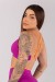 Top com Alças Trabalhadas nas Costas (Roxo / Laranja Claro) | Ref: K4450-C