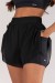 Short Duplo em Tule com Bolsos Internos (Preto) | Ref: K4542-B