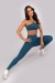 Calça Legging com Vira e Cós em V (Azul Petróleo) | Ref: K4290-D