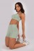Short com Bolsos e Cobertura Contrastante (Verde Claro) | Ref: K4565-B