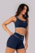 Short com Vivo e Vira (Azul Marinho / Bege Platinado) | Ref: K4571-A
