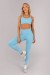 Calça Legging com Bolsos na Lateral Cós (Azul Céu) | Ref: K4592-A