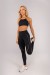 Calça Legging com Vivos (Preto / Caramelo) | Ref: K4598-A