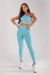 Calça Legging com Recortes e Vira (Brisa / Off-White) | Ref: K4622-A