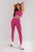 Calça Legging com Recortes e Vira (Sorbet / Off-White) | Ref: K4622-B