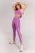 Calça Legging com Chapados (Orquídea / Vanilla) | Ref: K4355-D