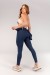 Calça Legging com Passante e Vira (Azul Marinho) | Ref: K4656-B
