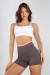 Short com Bolso e Vira (Trufa / Branco) | Ref: K4814-A