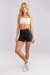 Short com Vivos Duplos Coloridos (Preto / Branco) | Ref: K4749-B