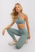 Calça Legging com Recortes e Vivo no Cós (Citrus / Off-White) | Ref: K4754-A