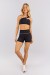 Short com Recortes e Vivo no Cós (Preto / Vanilla) | Ref: K4755-C