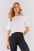 Blusa Raglan com Recorte Lateral (Branco) | Ref: K4774-B