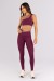 Calça Legging com Cós Transpassado e Vira (Uva / Rosa Vintage) | Ref: K4496-B