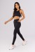Calça Legging com Bolsos e Recortes (Preto) | Ref: K4782-A