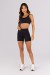 Short com Recortes e Vira Contrastante (Preto / Telha) | Ref: K4792-B