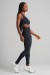 Calça Legging sem Gancho com Vivo e Cós em V (Preto) | Ref: K4825-A