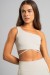 Top Assimétrico com Tira na Base (Off-White) | Ref: K4824-B