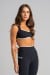 Top com Alças Largas e Viés Contrastante (Preto / Off-White) | Ref: K4830-A