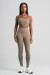 Calça Legging com Bolso no Cós e Vivo Contrastante (Oliva / Preto) | Ref: K4837-A