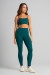 Calça Legging com Bolso no Cós e Vivo Contrastante (Imperial / Off-White) | Ref: K4837-B