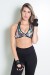 Top Estampado sem Cós (Borrado Verde Preto e Laranja Fluor com Riscos) | Ref: KS-F480-011