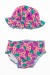 Conjunto Praia Bebê Tamanho Único (Coral com Gatinho) | Ref: DVBQ60-001