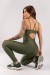 Macacão com Alças Duplas Cruzadas (Verde Militar) | Ref: K4099-B