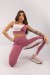 Calça Legging com Faixa no Entrepernas (Rosê / Off White) | Ref: K4089-A